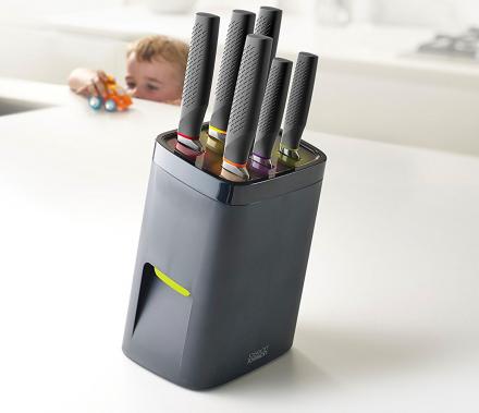 LockBlock: Child-Proof Knife Block Requires Adult-Sized Hands To Remove Knives