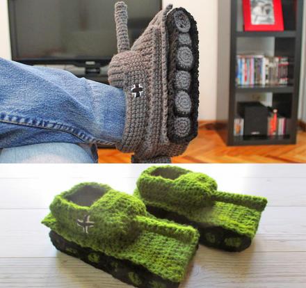 You Can Now Get Crochet Tank Slippers That'll Protect Your Feet From the Harsh Cold
