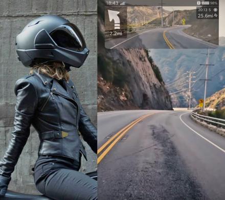 Cross Helmet: Motorcycle Helmet With Rear-view Camera
