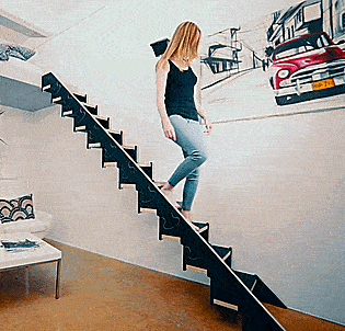 This Folding Staircase Is Perfect For Tiny Homes or Apartments With Lofts