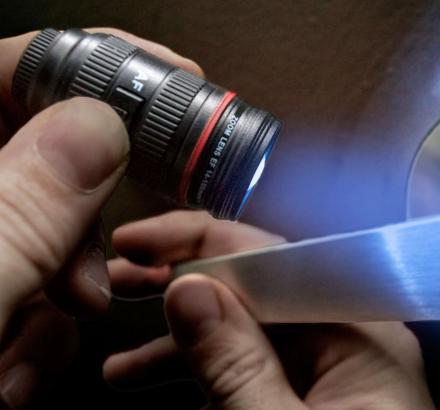 Mini Camera Lens Flashlight Keychain