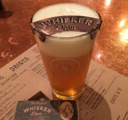 The Whisker Dam Keeps Your Mustache Dry While Drinking