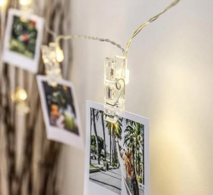 These LED Photo Clip String Lights Are The Coolest Way To Display Your Photos