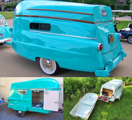 These Retro Campers Are Made With a Functioning Row Boat That Doubles as The Roof