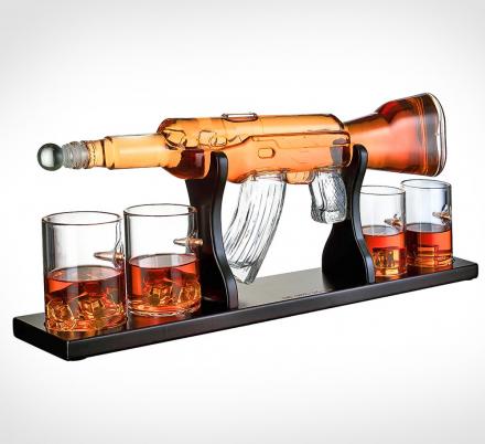 This Incredible Glass Ak-47 Rifle Decanter Is a Must-Have For Gun Nuts
