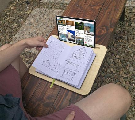 This Tiny LapDesk Holds Your Tablet and Has a Whiteboard