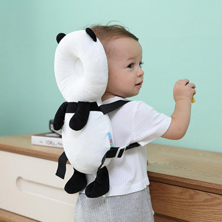 Panda Shaped Baby Head Protector backpack - animal shaped flat head shaper pillow