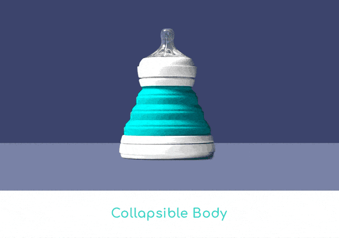 CollapseAndGo Collapsible Baby Bottle - Collapsible sippy cup for easy travel with baby