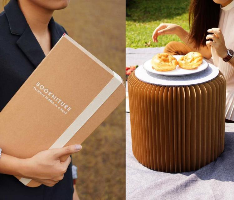 A Book That Unfolds To Make A Table or Chair