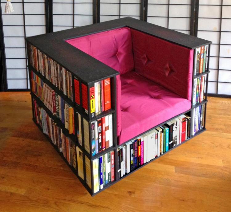 A Reading Chair That Doubles as a Bookcase