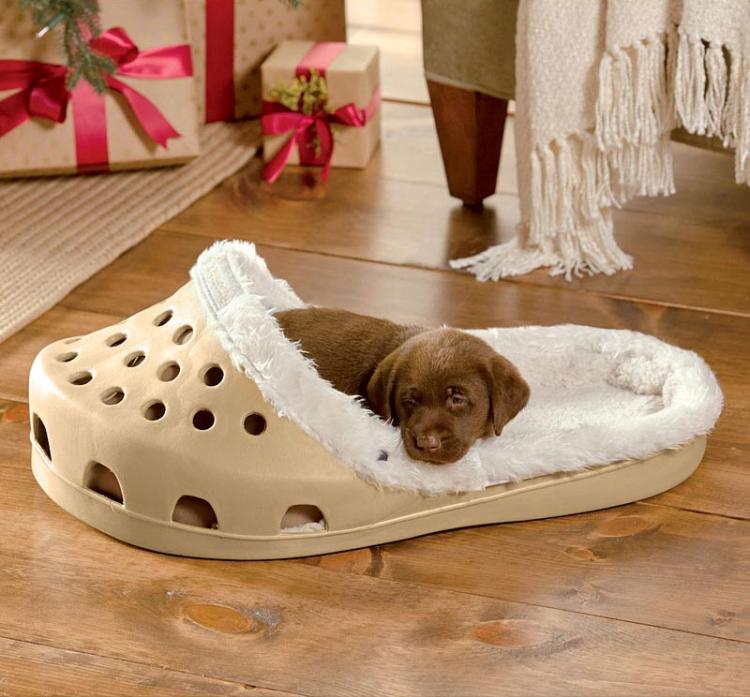 Shoe Shaped Dog Bed That Exists For Dogs That Love Slippers