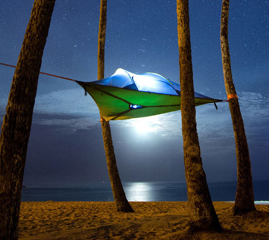 Tentsile Tree Tent: A Hovering Hammock Tent That Connects To Three Trees