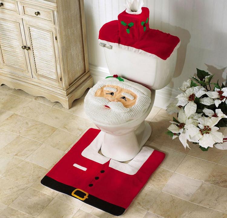BONUS: Santa Clause Toilet Cover With Integrated Tissue Box Holder