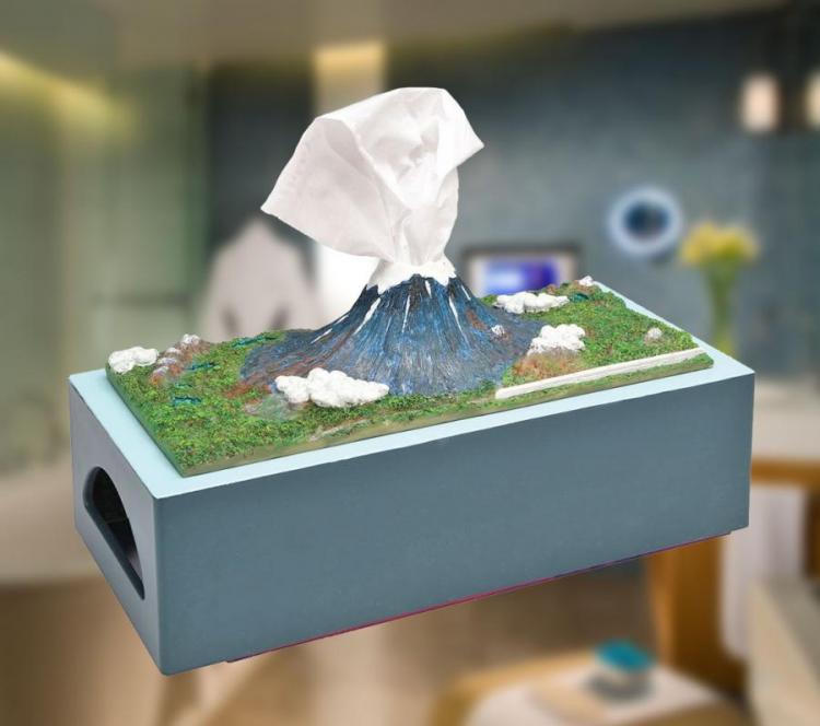 Mount Fuji Kleenex Box: Your Tissues Look Like an Erupting Volcano