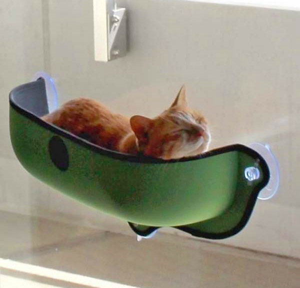 K&H Manufacturing EZ Mount Window Cat Bed - Window Suction Kitty Pod - Car Window Cat Bed