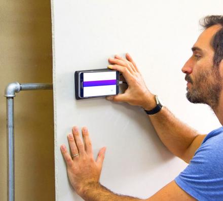 Walabot: Phone Sensor Detects Studs, Pipes, and Wires Behind Walls Walabot: Phone Sensor Detects Studs, Pipes, and Wires Behind Walls