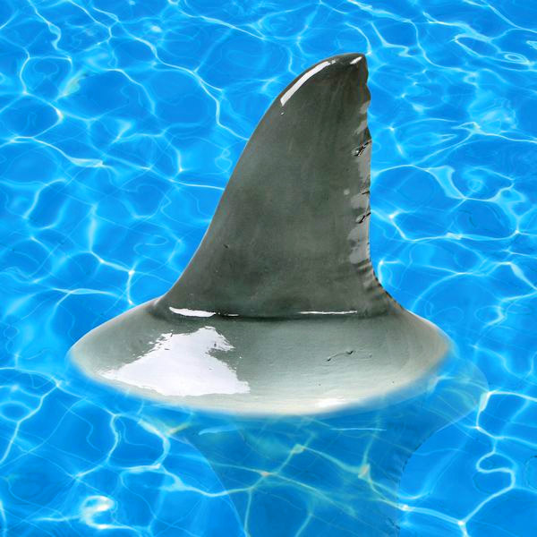 shark fin pool float - scary prank shark fin floating pool toy
