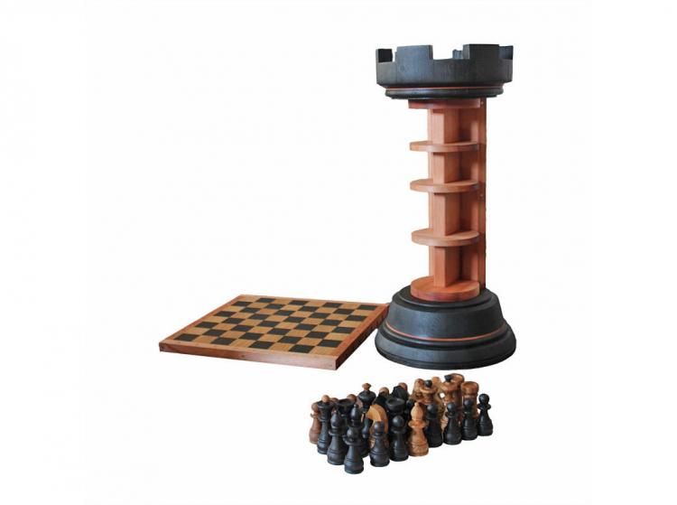 Rook Tower Pack-away Wooden Chess Board - Rook piece shaped wooden chess board - beautiful design wooden chess board with flexible board Rook Tower Pack-away Wooden Chess Board - Rook piece shaped wooden chess board - beautiful design wooden chess board with flexible board